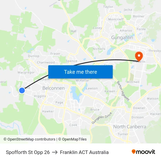 Spofforth St Opp 26 to Franklin ACT Australia map