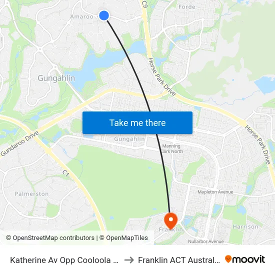 Katherine Av Opp Cooloola St to Franklin ACT Australia map