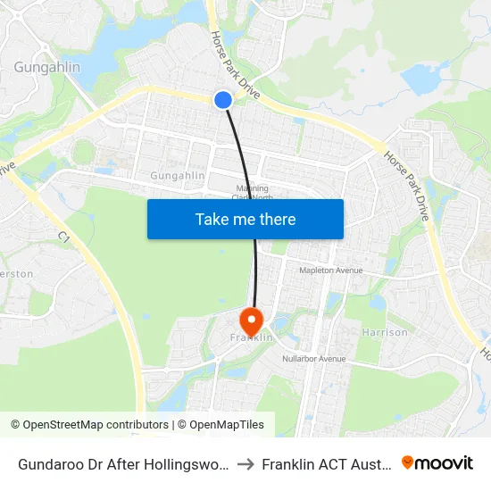 Gundaroo Dr After Hollingsworth St to Franklin ACT Australia map
