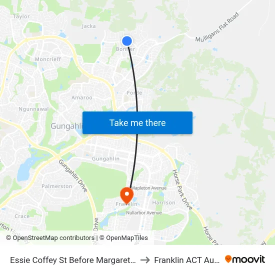 Essie Coffey St Before Margaret Tucker St to Franklin ACT Australia map