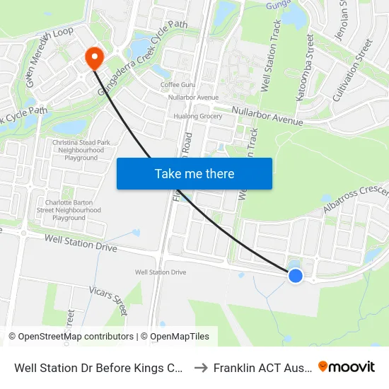 Well Station Dr Before Kings Canyon St to Franklin ACT Australia map
