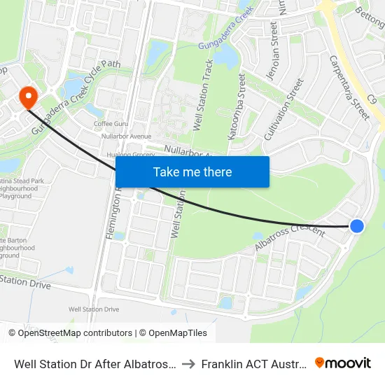 Well Station Dr After Albatross Cr to Franklin ACT Australia map