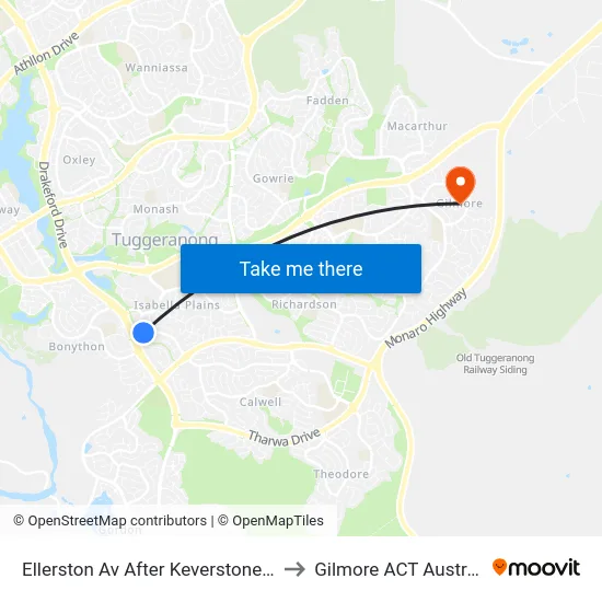 Ellerston Av After Keverstone Cct to Gilmore ACT Australia map