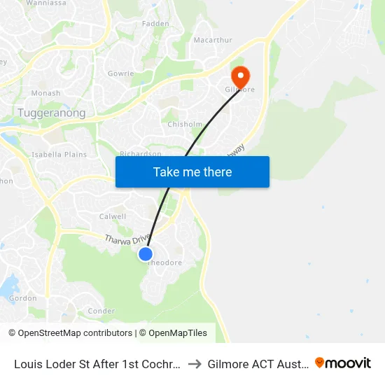 Louis Loder St After 1st Cochrane Cr to Gilmore ACT Australia map