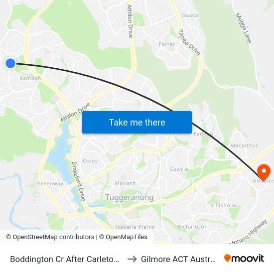 Boddington Cr After Carleton St to Gilmore ACT Australia map