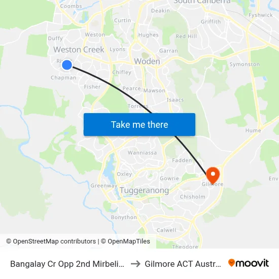 Bangalay Cr Opp 2nd Mirbelia Cr to Gilmore ACT Australia map