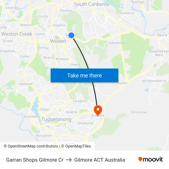Garran Shops Gilmore Cr to Gilmore ACT Australia map