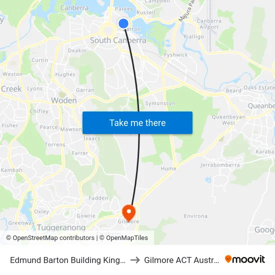 Edmund Barton Building Kings Av to Gilmore ACT Australia map