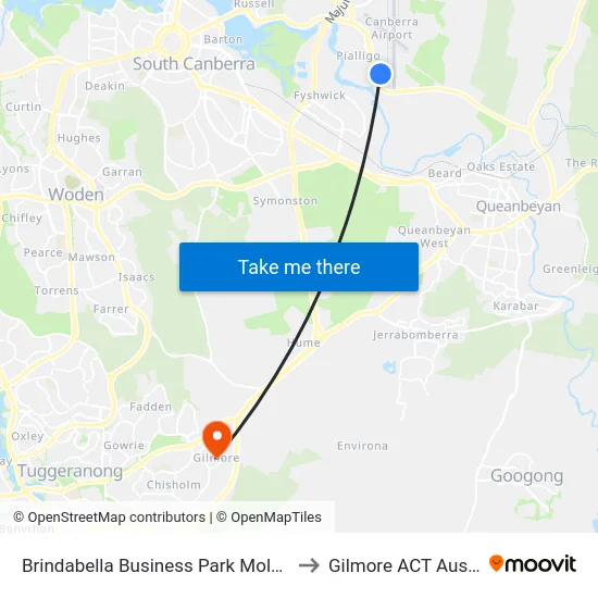 Brindabella Business Park Molonglo Dr to Gilmore ACT Australia map