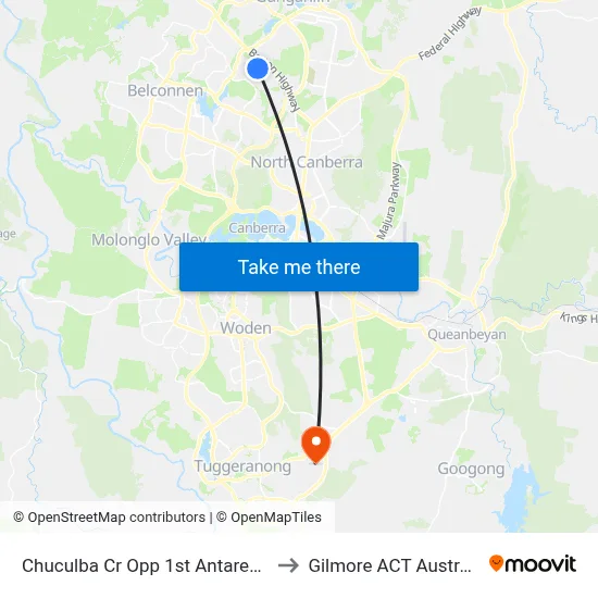 Chuculba Cr Opp 1st Antares Cr to Gilmore ACT Australia map