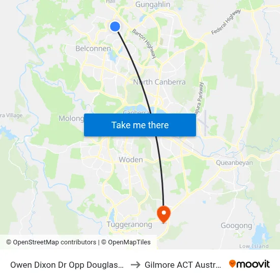 Owen Dixon Dr Opp Douglass St to Gilmore ACT Australia map