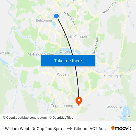 William Webb Dr Opp 2nd Sproule Cct to Gilmore ACT Australia map