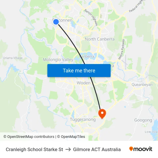 Cranleigh School Starke St to Gilmore ACT Australia map