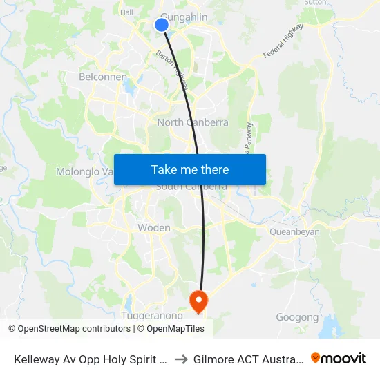 Kelleway Av Opp Holy Spirit Ps to Gilmore ACT Australia map
