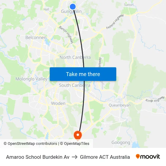 Amaroo School Burdekin Av to Gilmore ACT Australia map