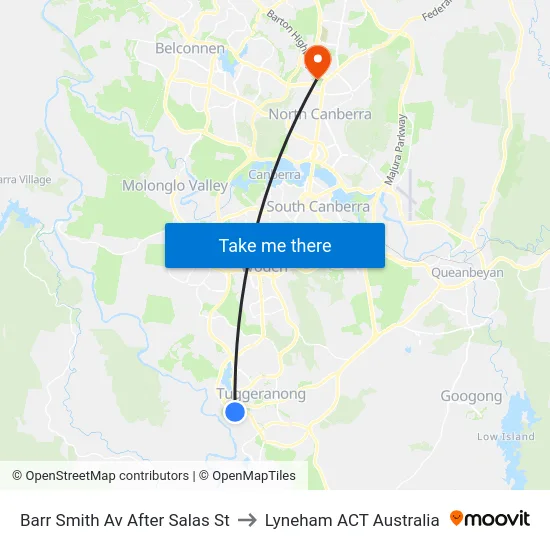 Barr Smith Av After Salas St to Lyneham ACT Australia map