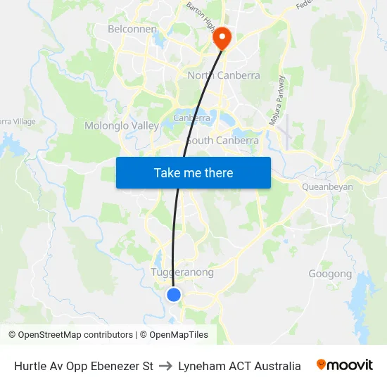 Hurtle Av Opp Ebenezer St to Lyneham ACT Australia map