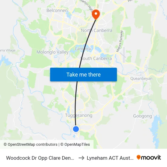 Woodcock Dr Opp Clare Dennis Av to Lyneham ACT Australia map
