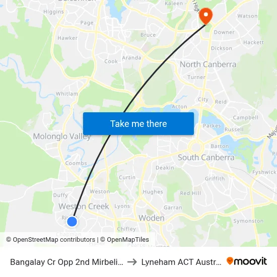 Bangalay Cr Opp 2nd Mirbelia Cr to Lyneham ACT Australia map