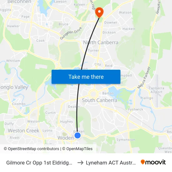 Gilmore Cr Opp 1st Eldridge Cr to Lyneham ACT Australia map