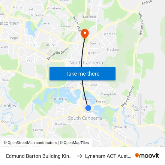 Edmund Barton Building Kings Av to Lyneham ACT Australia map