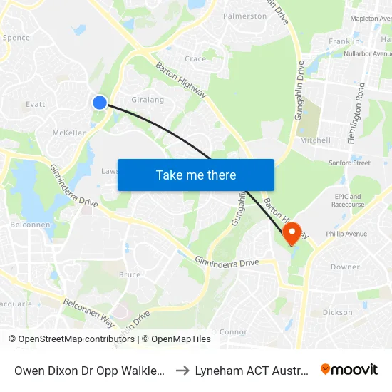 Owen Dixon Dr Opp Walkley Pl to Lyneham ACT Australia map