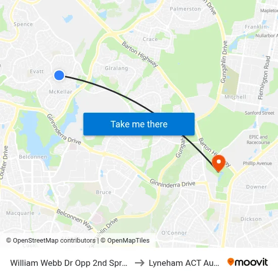 William Webb Dr Opp 2nd Sproule Cct to Lyneham ACT Australia map