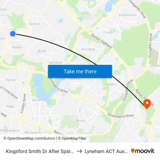 Kingsford Smith Dr After Spalding St to Lyneham ACT Australia map