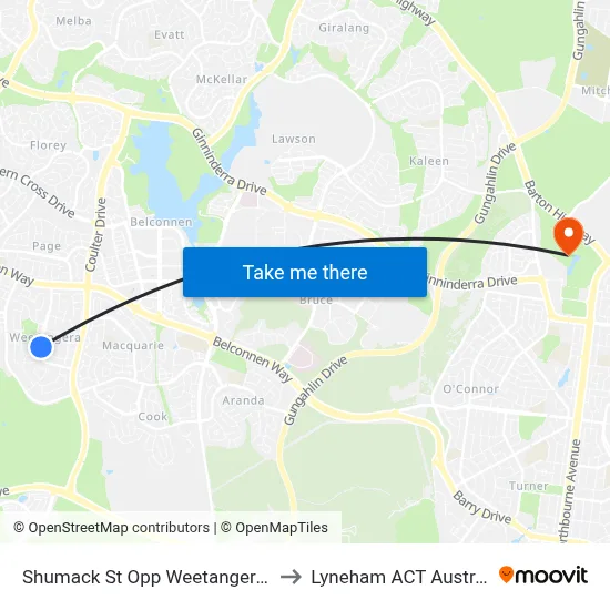 Shumack St Opp Weetangera Ps to Lyneham ACT Australia map