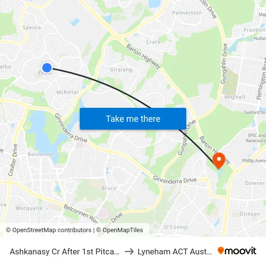 Ashkanasy Cr After 1st Pitcairn St to Lyneham ACT Australia map