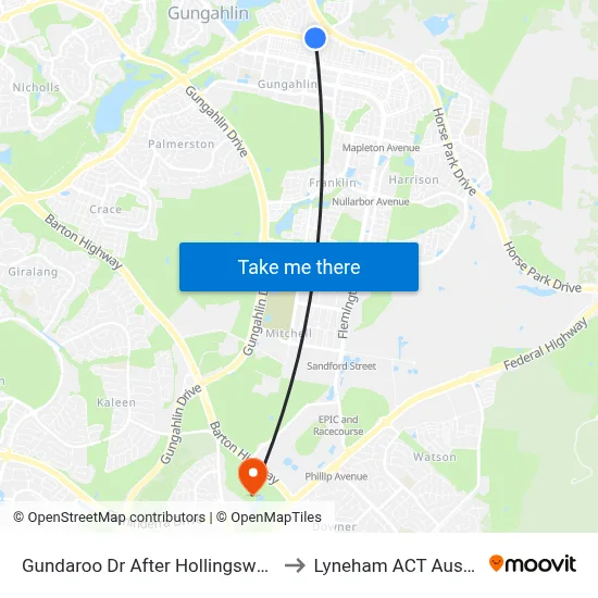 Gundaroo Dr After Hollingsworth St to Lyneham ACT Australia map