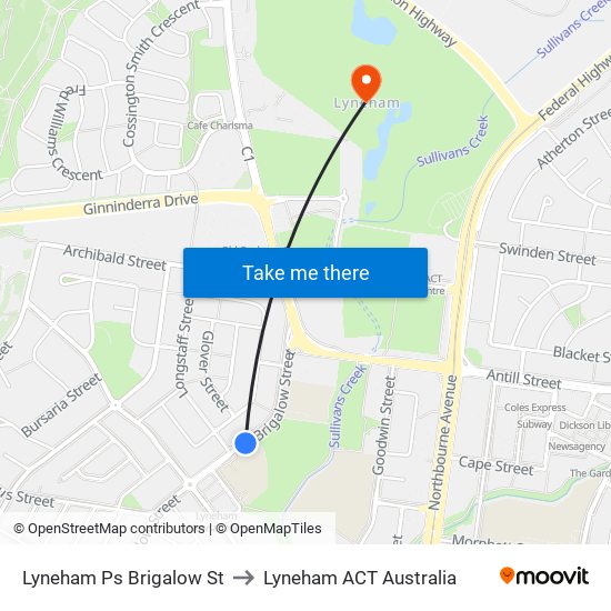 Lyneham Ps Brigalow St to Lyneham ACT Australia map