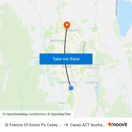 St Francis Of Assisi Ps Casey Cr to Casey ACT Australia map