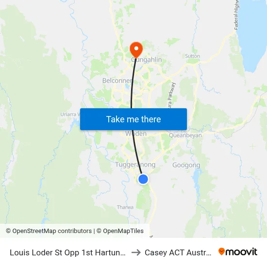 Louis Loder St Opp 1st Hartung Cr to Casey ACT Australia map