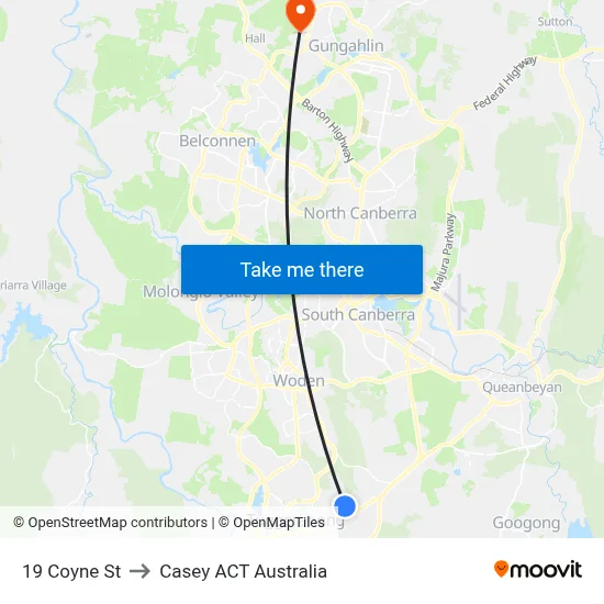 19 Coyne St to Casey ACT Australia map