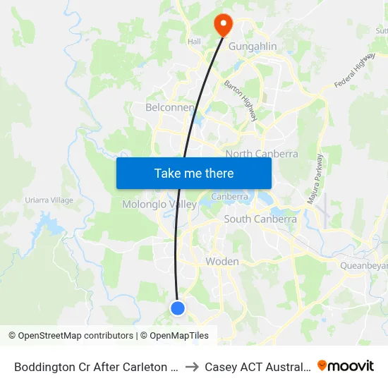 Boddington Cr After Carleton St to Casey ACT Australia map