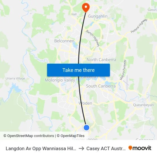 Langdon Av Opp Wanniassa Hills Ps to Casey ACT Australia map