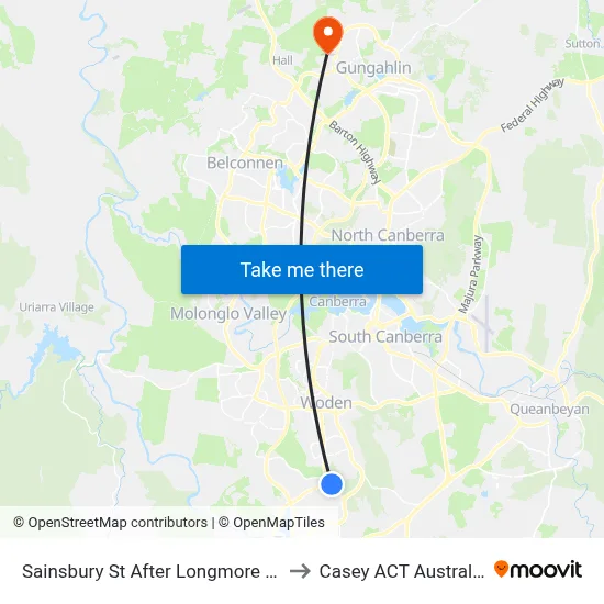 Sainsbury St After Longmore Cr to Casey ACT Australia map