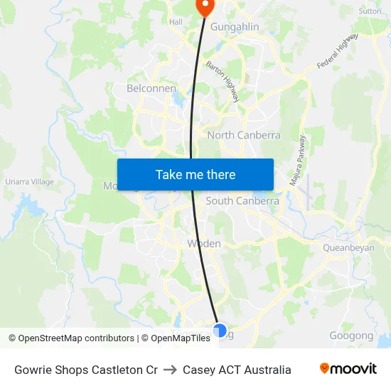 Gowrie Shops Castleton Cr to Casey ACT Australia map