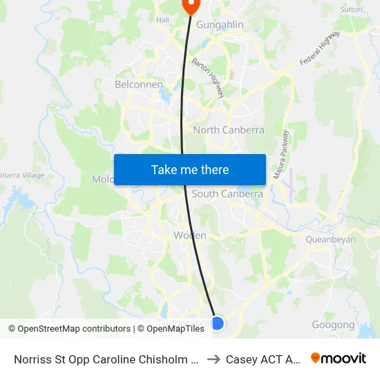 Norriss St Opp Caroline Chisholm Senior School to Casey ACT Australia map