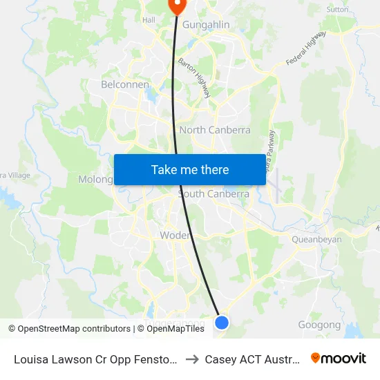 Louisa Lawson Cr Opp Fenston Pl to Casey ACT Australia map