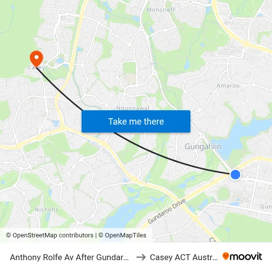 Anthony Rolfe Av After Gundaroo Rd to Casey ACT Australia map