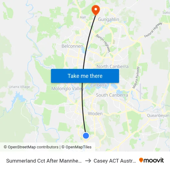Summerland Cct After Mannheim St to Casey ACT Australia map