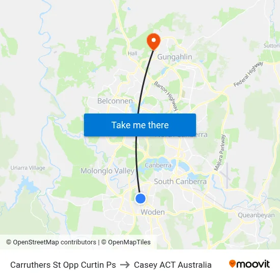 Carruthers St Opp Curtin Ps to Casey ACT Australia map