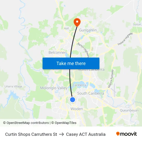 Curtin Shops Carruthers St to Casey ACT Australia map