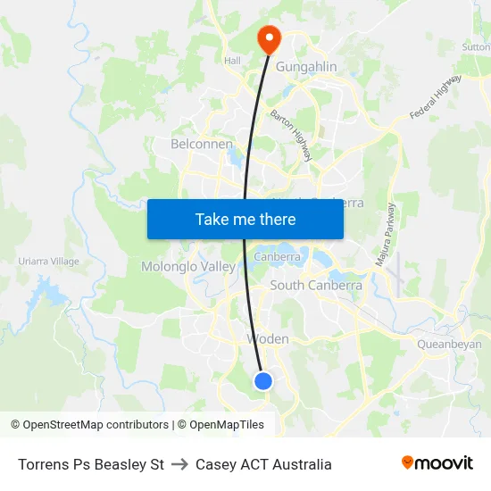 Torrens Ps Beasley St to Casey ACT Australia map