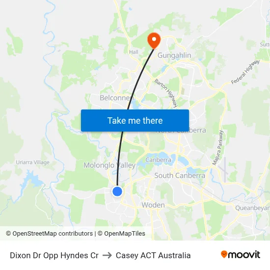 Dixon Dr Opp Hyndes Cr to Casey ACT Australia map