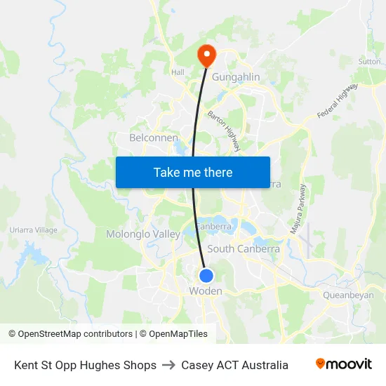Kent St Opp Hughes Shops to Casey ACT Australia map