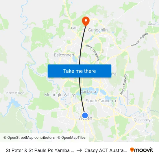 St Peter & St Pauls Ps Yamba Dr to Casey ACT Australia map