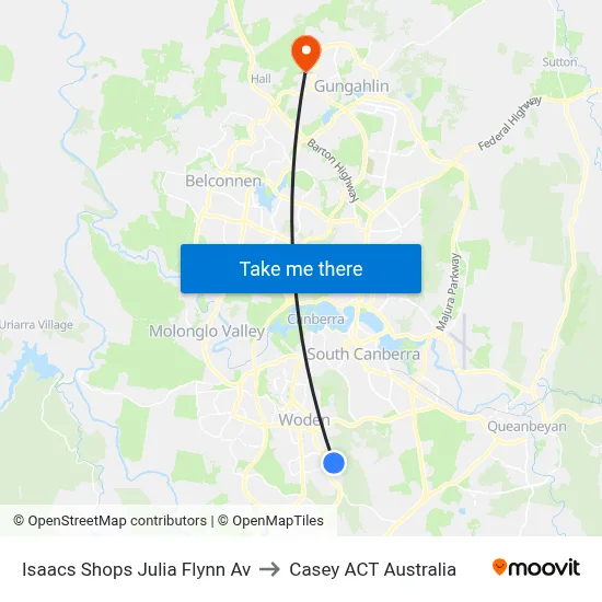 Isaacs Shops Julia Flynn Av to Casey ACT Australia map